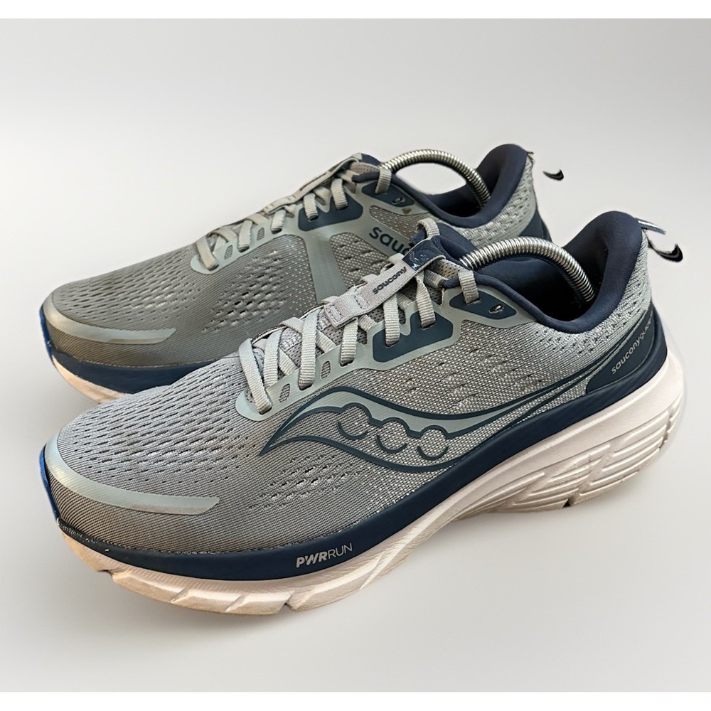 Saucony‎ Guide 18 Mens Size 11 Gray Blue White Athletic Running Shoes Sneakers